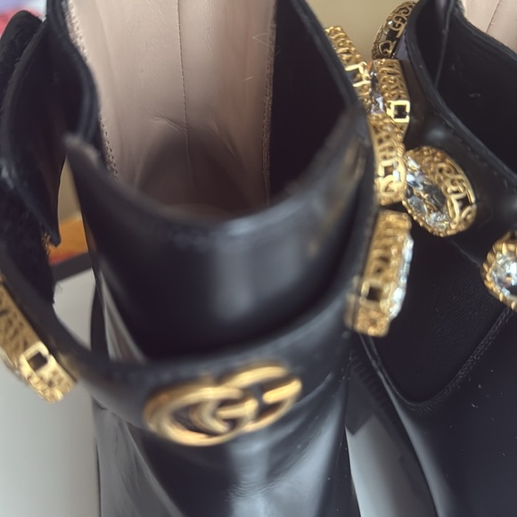 Gucci Trip Embellished Block Heel Chelsea Boots - Picture 5 of 9